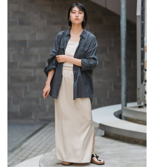 Spick and Span「《追加》サテンイージースカート」|スカート|