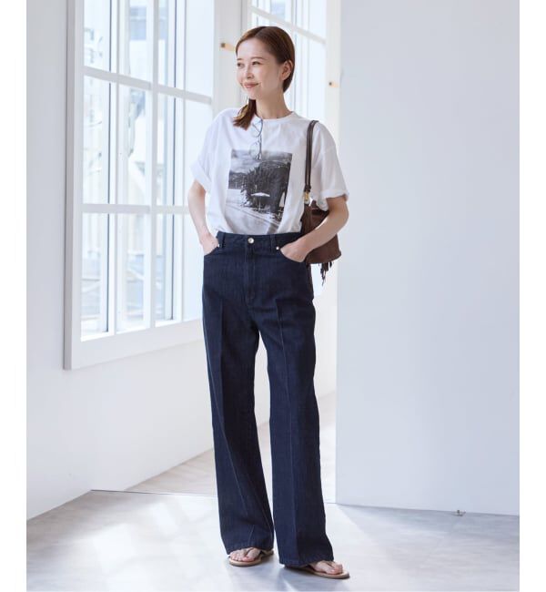 U by SPICK&SPAN「《WEB限定 / 追加》ハイライズストレートデニム」|デニム|