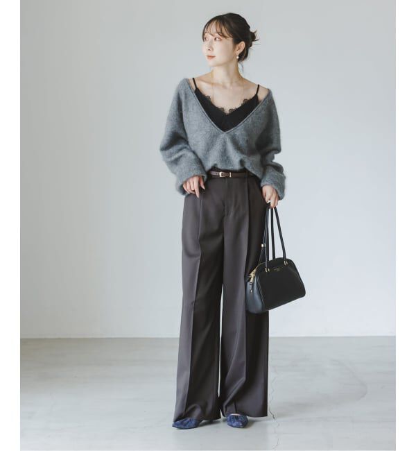 NOBLE「《追加》エステルツイルストレッチスラックスパンツ」|スラックス|