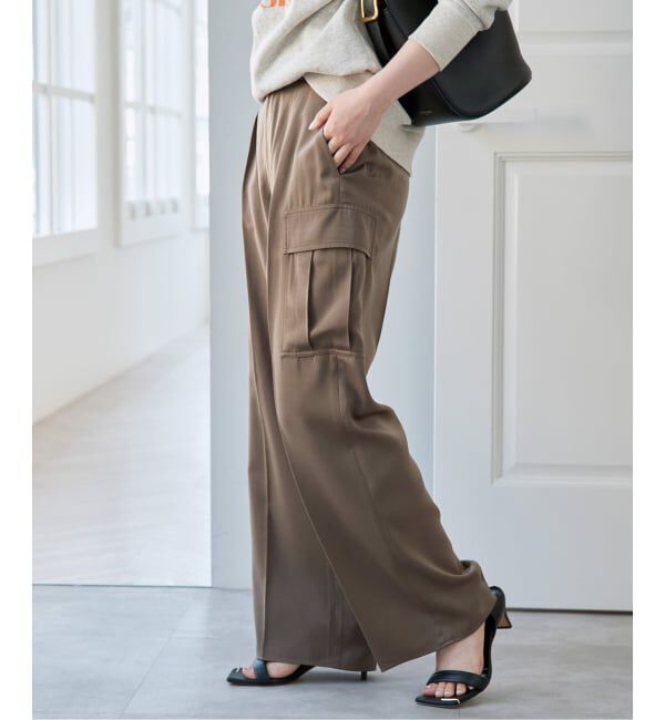 Spick and Span「スエードサテンカーゴパンツ」|カーゴ|