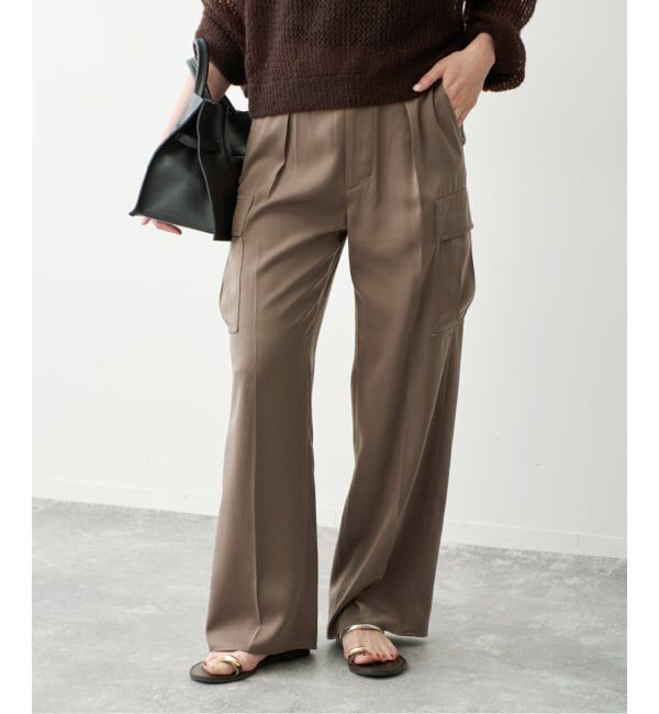 Spick and Span「スエードサテンカーゴパンツ」|カーゴ|
