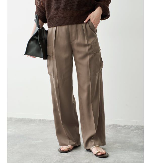 Spick and Span「スエードサテンカーゴパンツ」|カーゴ|