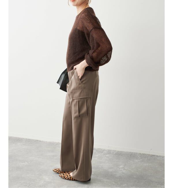 Spick and Span「スエードサテンカーゴパンツ」|カーゴ|