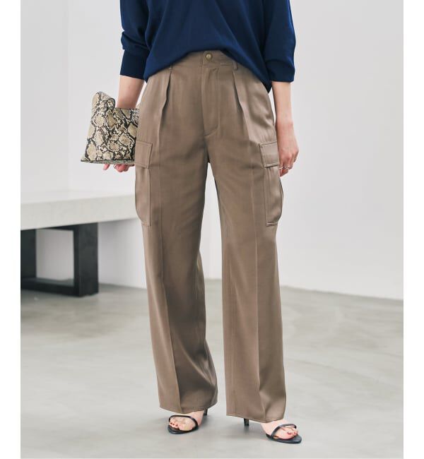 Spick and Span「スエードサテンカーゴパンツ」|カーゴ|