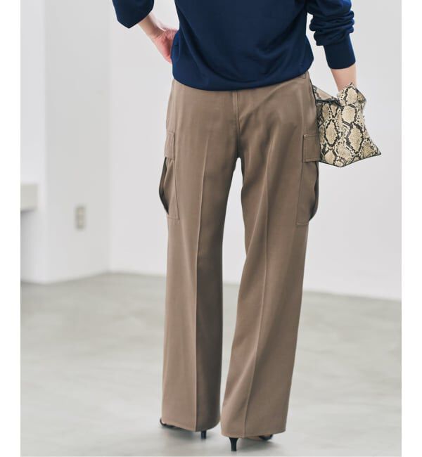 Spick and Span「スエードサテンカーゴパンツ」|カーゴ|