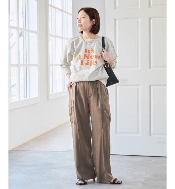 Spick and Span「スエードサテンカーゴパンツ」|カーゴ|