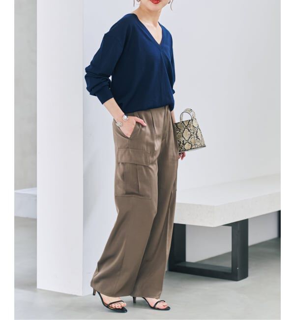 Spick and Span「スエードサテンカーゴパンツ」|カーゴ|