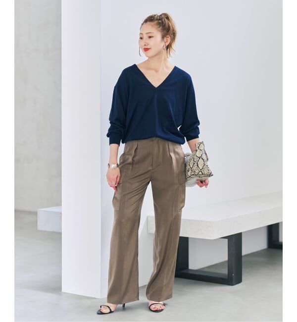 Spick and Span「スエードサテンカーゴパンツ」|カーゴ|