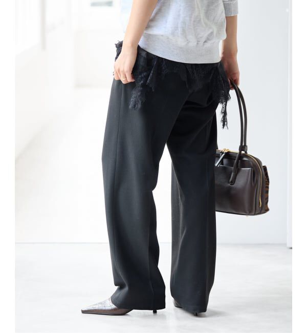 Spick and Span「《手洗い可 / 追加予約》起毛タックテーパードパンツ」|スラックス|