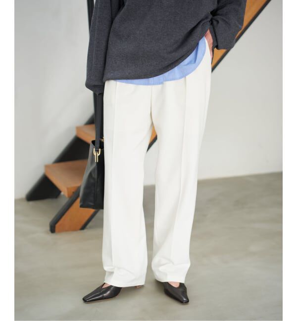 Spick and Span「《手洗い可 / 追加予約》起毛タックテーパードパンツ」|スラックス|