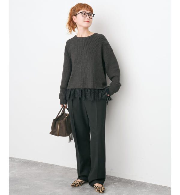 Spick and Span「《手洗い可 / 追加予約》起毛タックテーパードパンツ」|スラックス|