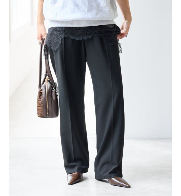 Spick and Span「《手洗い可 / 追加予約》起毛タックテーパードパンツ」|スラックス|