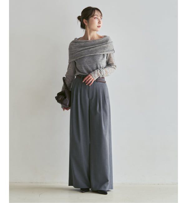 NOBLE「《追加・新色あり》T/W3タックワイドパンツ」|スラックス|