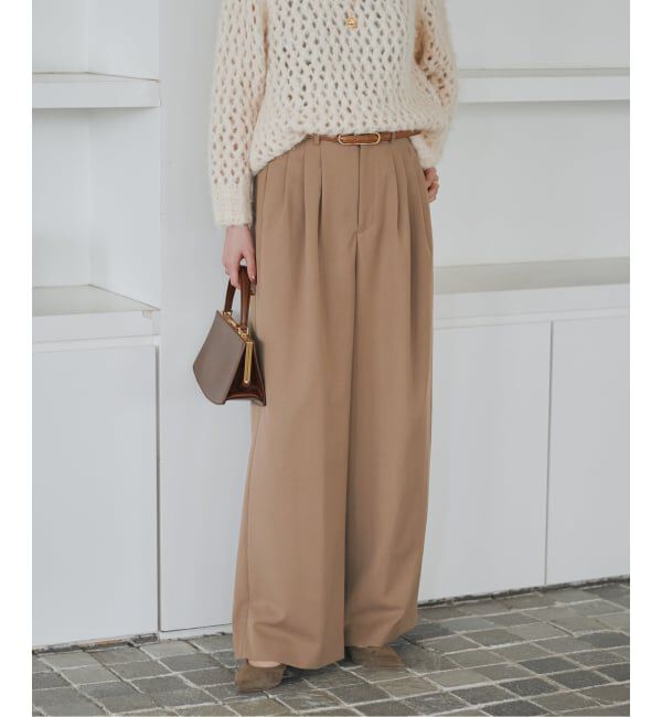 NOBLE「《追加・新色あり》T/W3タックワイドパンツ」|スラックス|