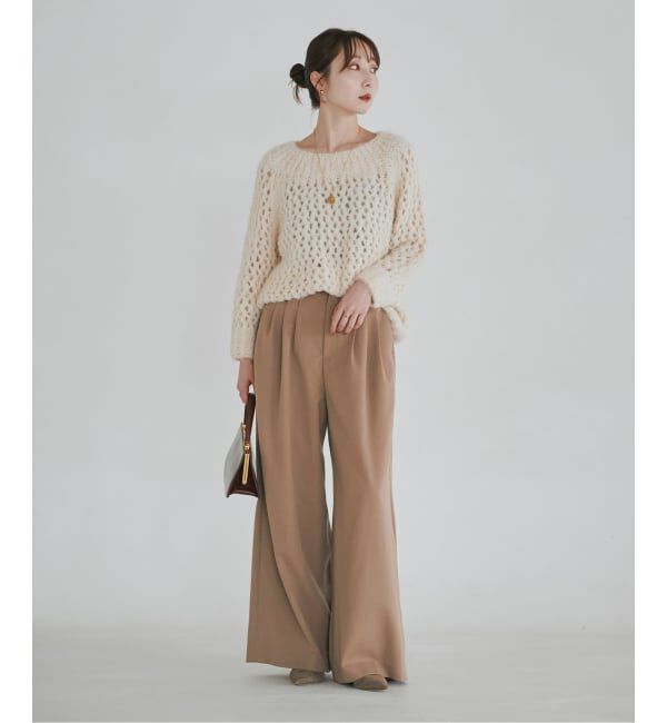NOBLE「《追加・新色あり》T/W3タックワイドパンツ」|スラックス|