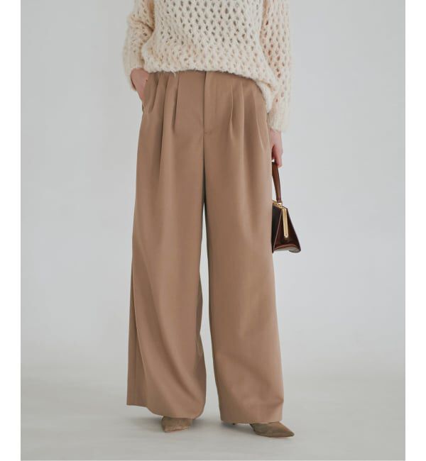 NOBLE「《追加・新色あり》T/W3タックワイドパンツ」|スラックス|