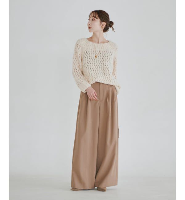NOBLE「《追加・新色あり》T/W3タックワイドパンツ」|スラックス|