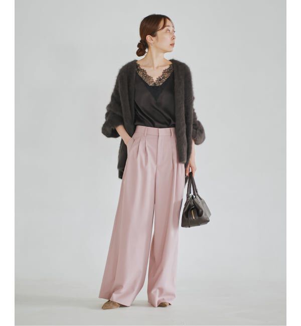 NOBLE「《追加・新色あり》T/W3タックワイドパンツ」|スラックス|