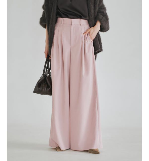 NOBLE「《追加・新色あり》T/W3タックワイドパンツ」|スラックス|
