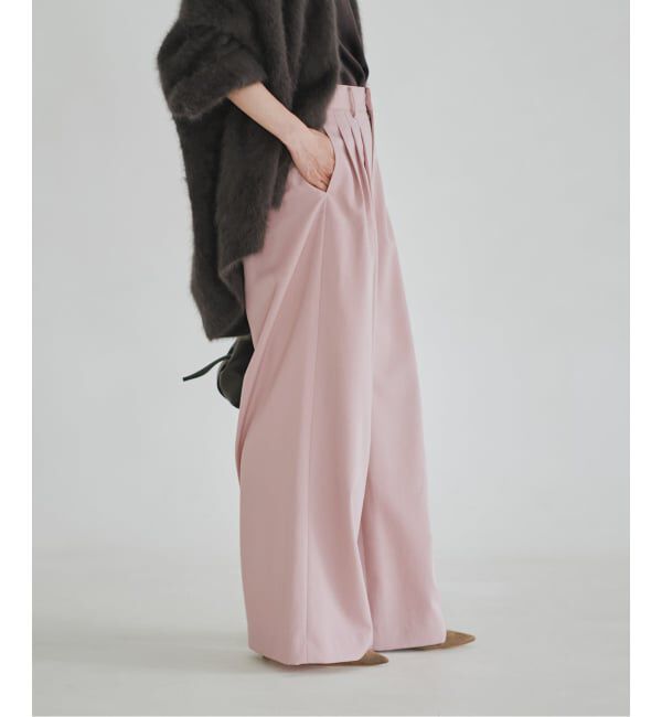 NOBLE「《追加・新色あり》T/W3タックワイドパンツ」|スラックス|
