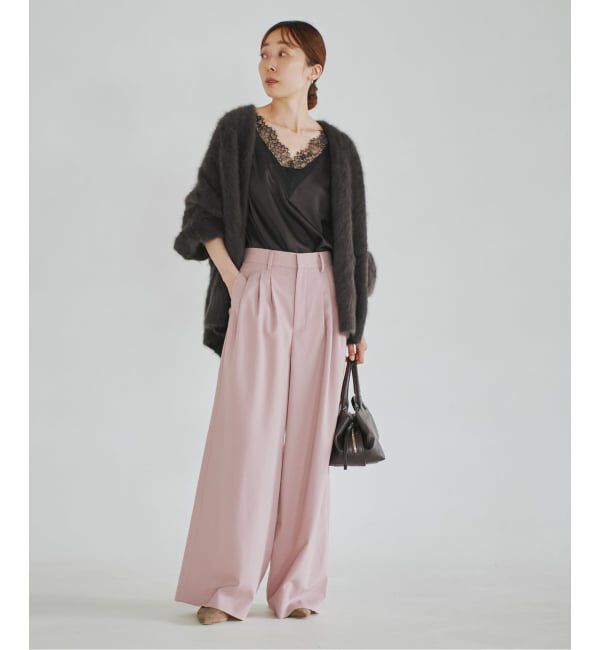NOBLE「《追加・新色あり》T/W3タックワイドパンツ」|スラックス|