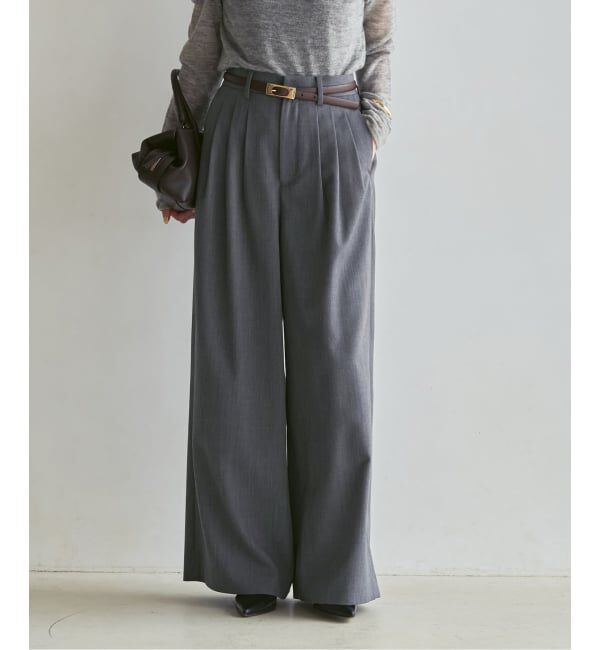 NOBLE「《追加・新色あり》T/W3タックワイドパンツ」|スラックス|