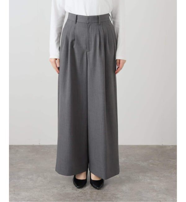 NOBLE「《追加・新色あり》T/W3タックワイドパンツ」|スラックス|