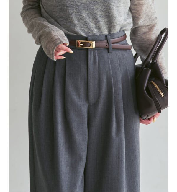 NOBLE「《追加・新色あり》T/W3タックワイドパンツ」|スラックス|