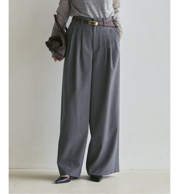 NOBLE「《追加・新色あり》T/W3タックワイドパンツ」|スラックス|