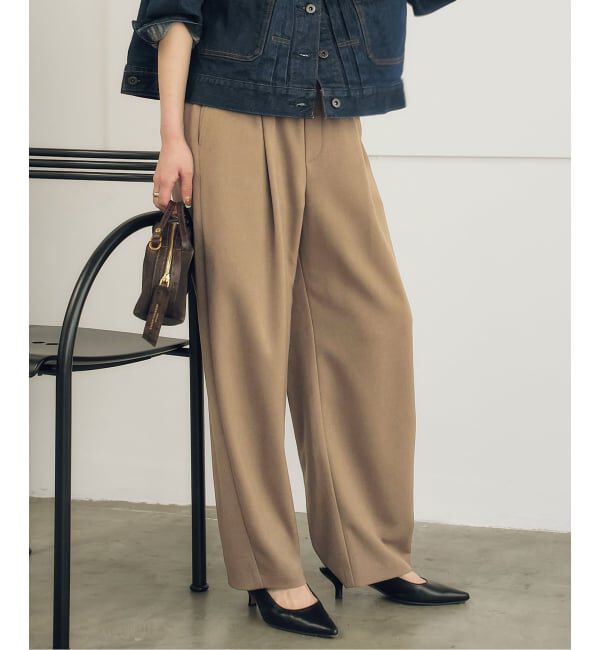 Spick and Span「PLカーブスラックスイージーパンツ」|スラックス|