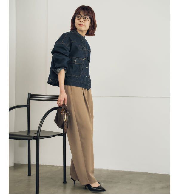 Spick and Span「PLカーブスラックスイージーパンツ」|スラックス|