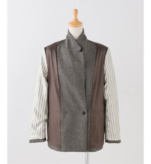 Spick and Span「《セットアップ可》メランジウールダブルブレストジャケット」|テーラードジャケット|