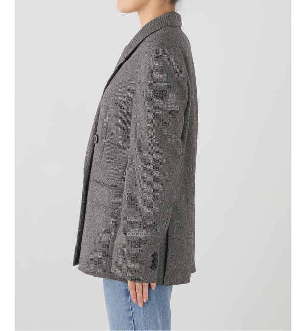 Spick and Span「《セットアップ可》メランジウールダブルブレストジャケット」|テーラードジャケット|