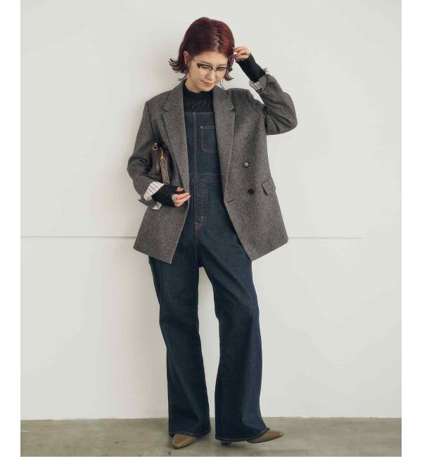 Spick and Span「《セットアップ可》メランジウールダブルブレストジャケット」|テーラードジャケット|