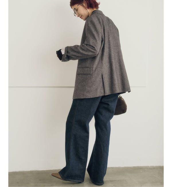 Spick and Span「《セットアップ可》メランジウールダブルブレストジャケット」|テーラードジャケット|