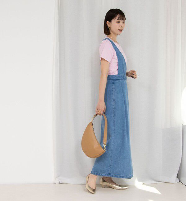 Rie Miller「【RM denim】ワンショルダーデニムジャンパースカート」|ワンピース|