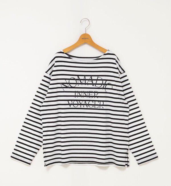 NOLLEY'S「【WEB限定】ウォッシャブルボーダープリントロンTee」|Tシャツ・カットソー|