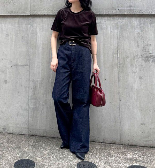 fredy emue「ベロア半袖Tシャツ」|Tシャツ・カットソー|