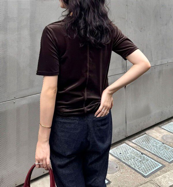 fredy emue「ベロア半袖Tシャツ」|Tシャツ・カットソー|
