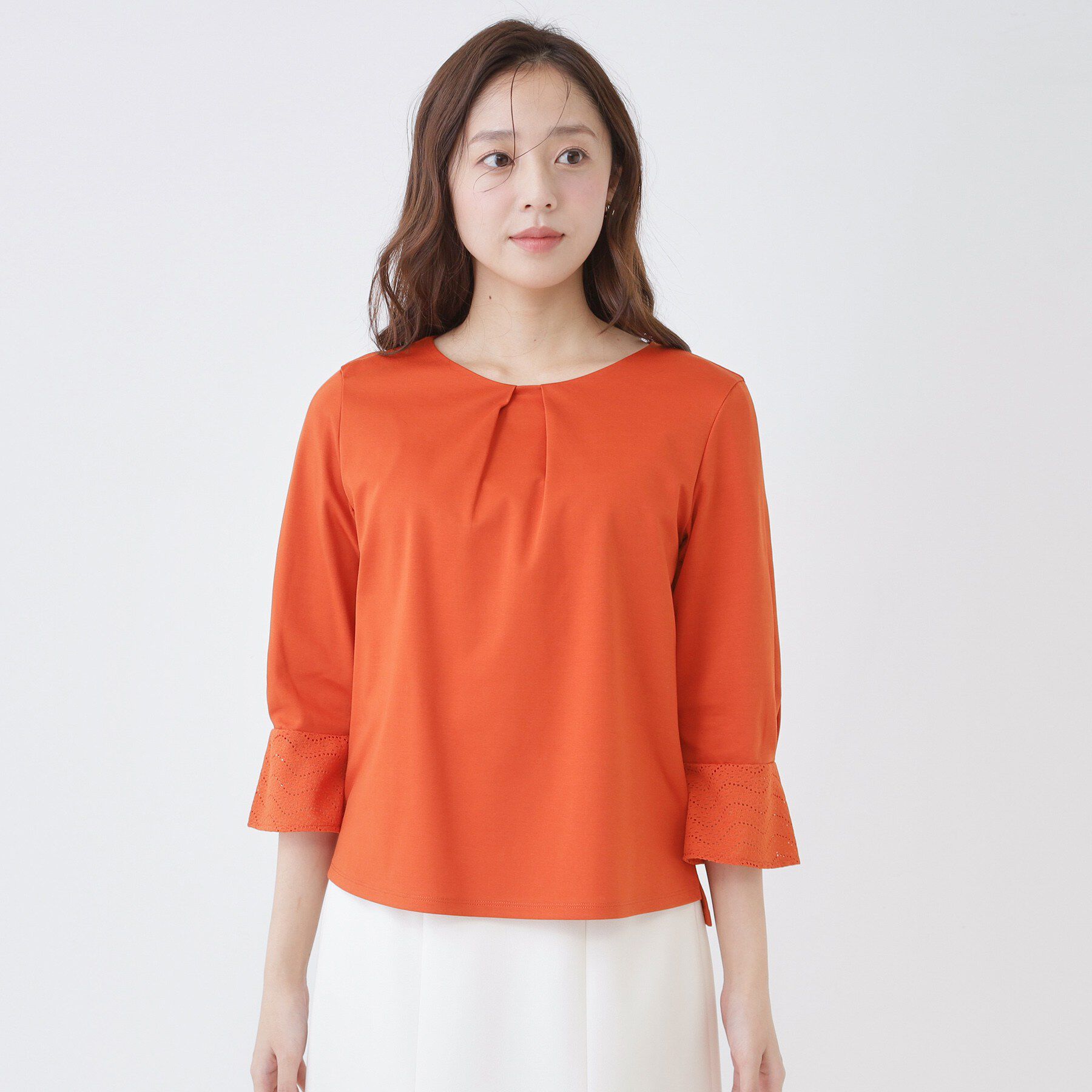 COUP DE CHANCE「【手洗い可／日本製】レース袖カットソー」|Tシャツ・カットソー|
