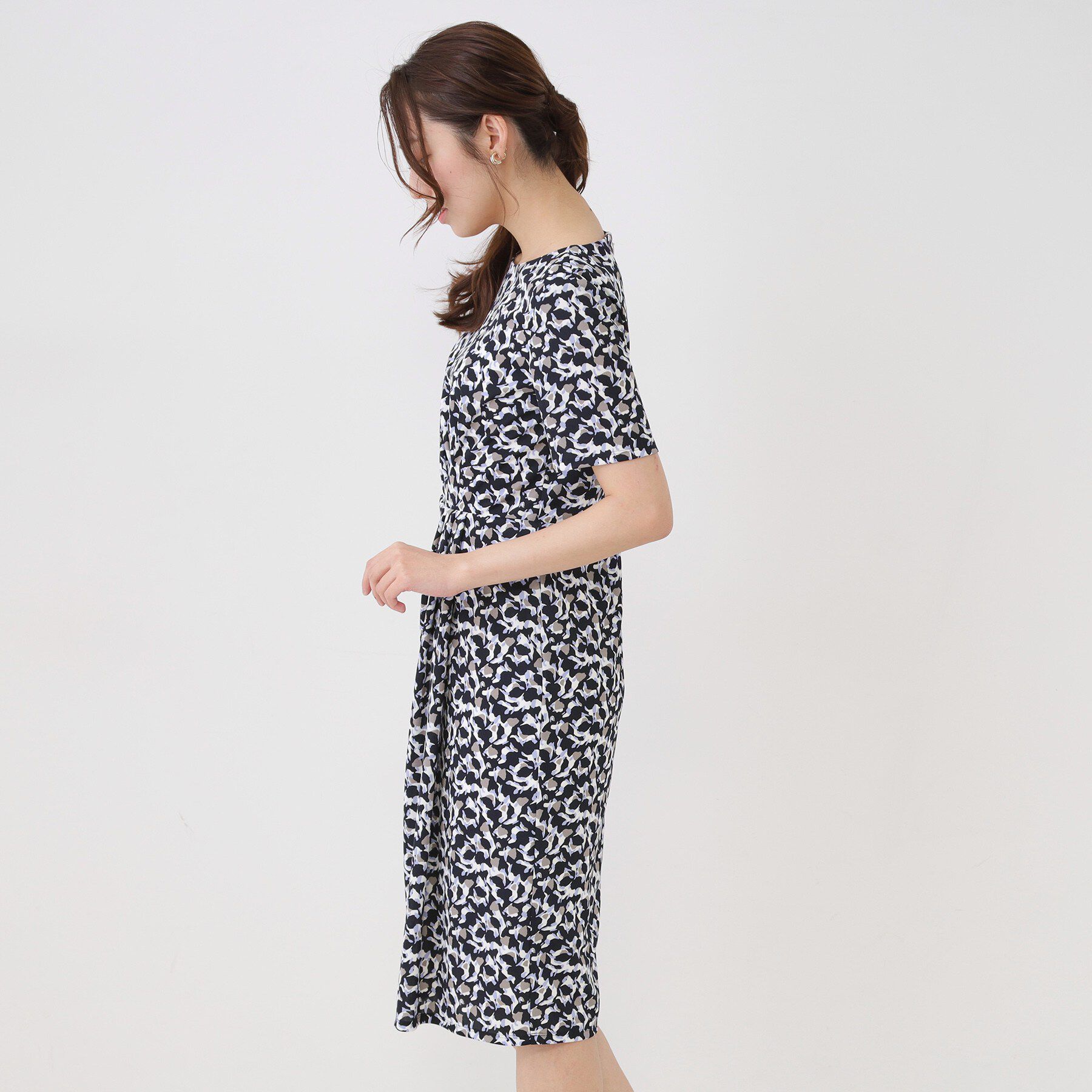 COUP DE CHANCE「【手洗い可／日本製】タック入タイトワンピース」|ワンピース|