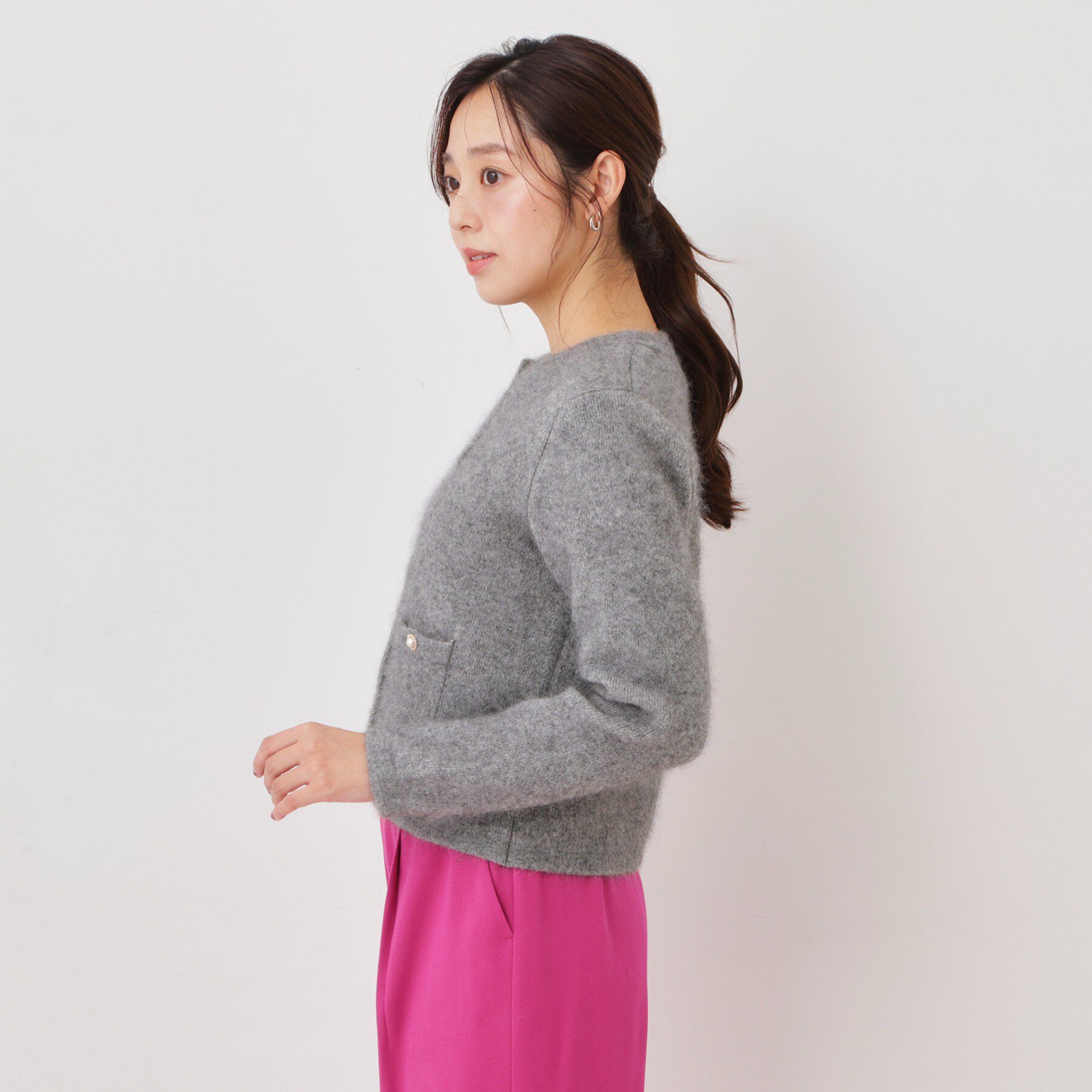 COUP DE CHANCE「【手洗い可／ラクーン混】ヘアリーカーディガン」|カーディガン|