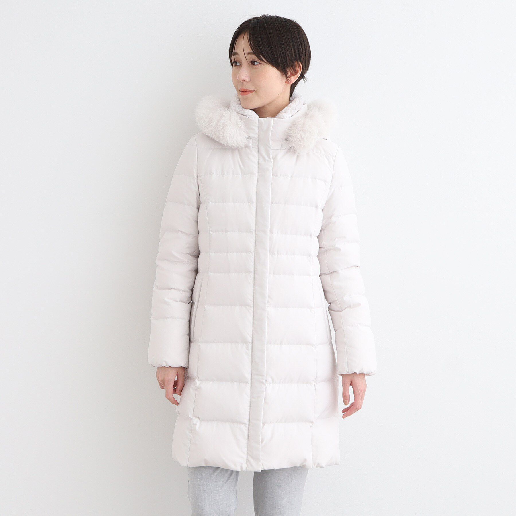 INDIVI「【名品／撥水／抗菌防臭】ロング リサイクルダウンコート」|ダウン|