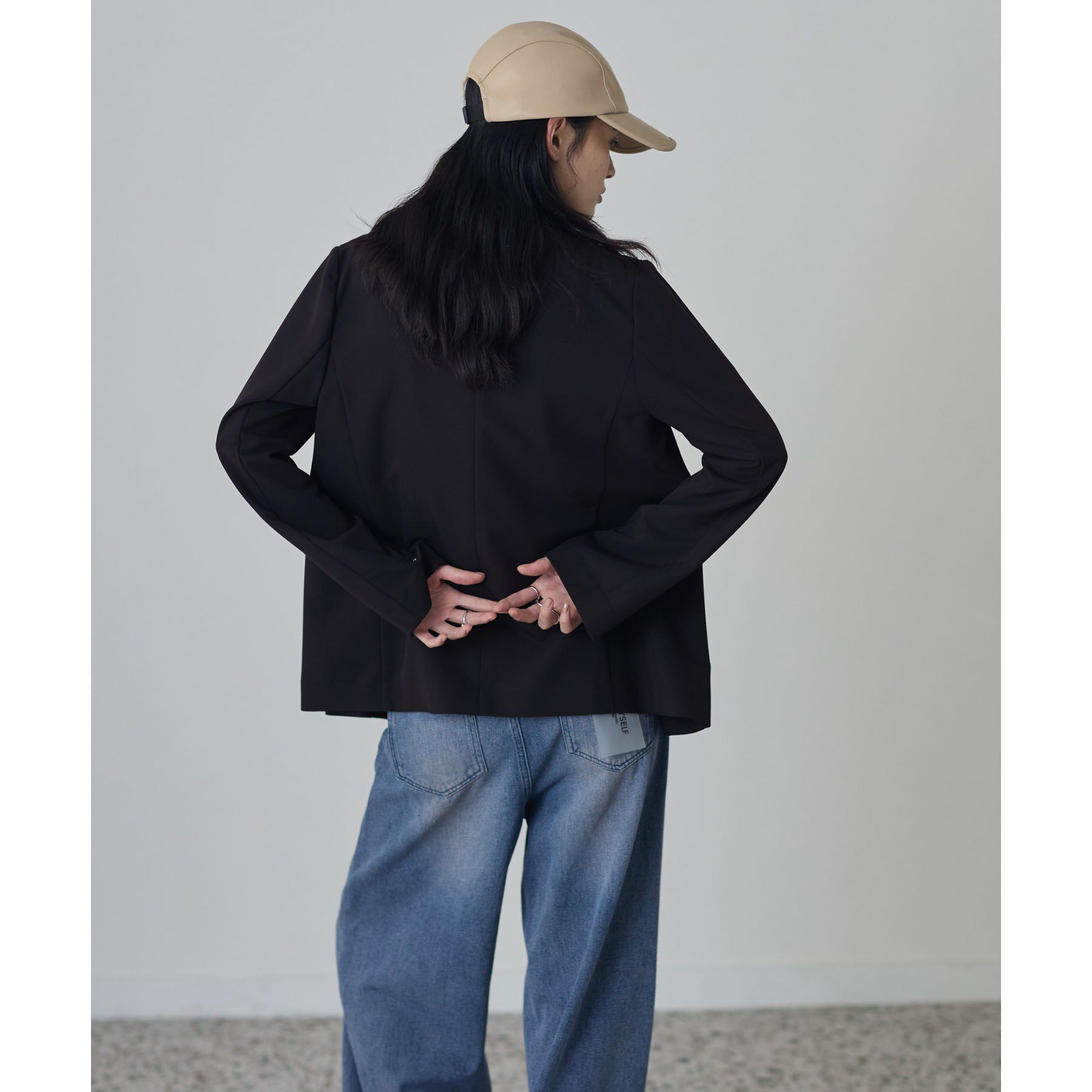 GALLEST「Comfy Set Up｜ダブルブレストイージージャケット【LIVE紹介／上枝みどりさん着用／セット」|テーラードジャケット|