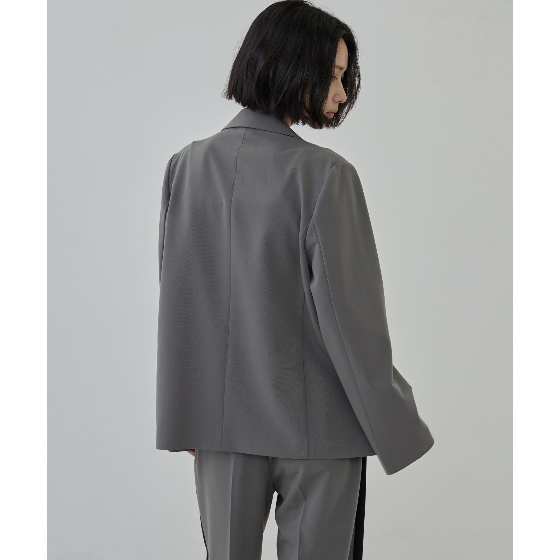 GALLEST「Comfy Set Up｜ダブルブレストイージージャケット【LIVE紹介／上枝みどりさん着用／セット」|テーラードジャケット|