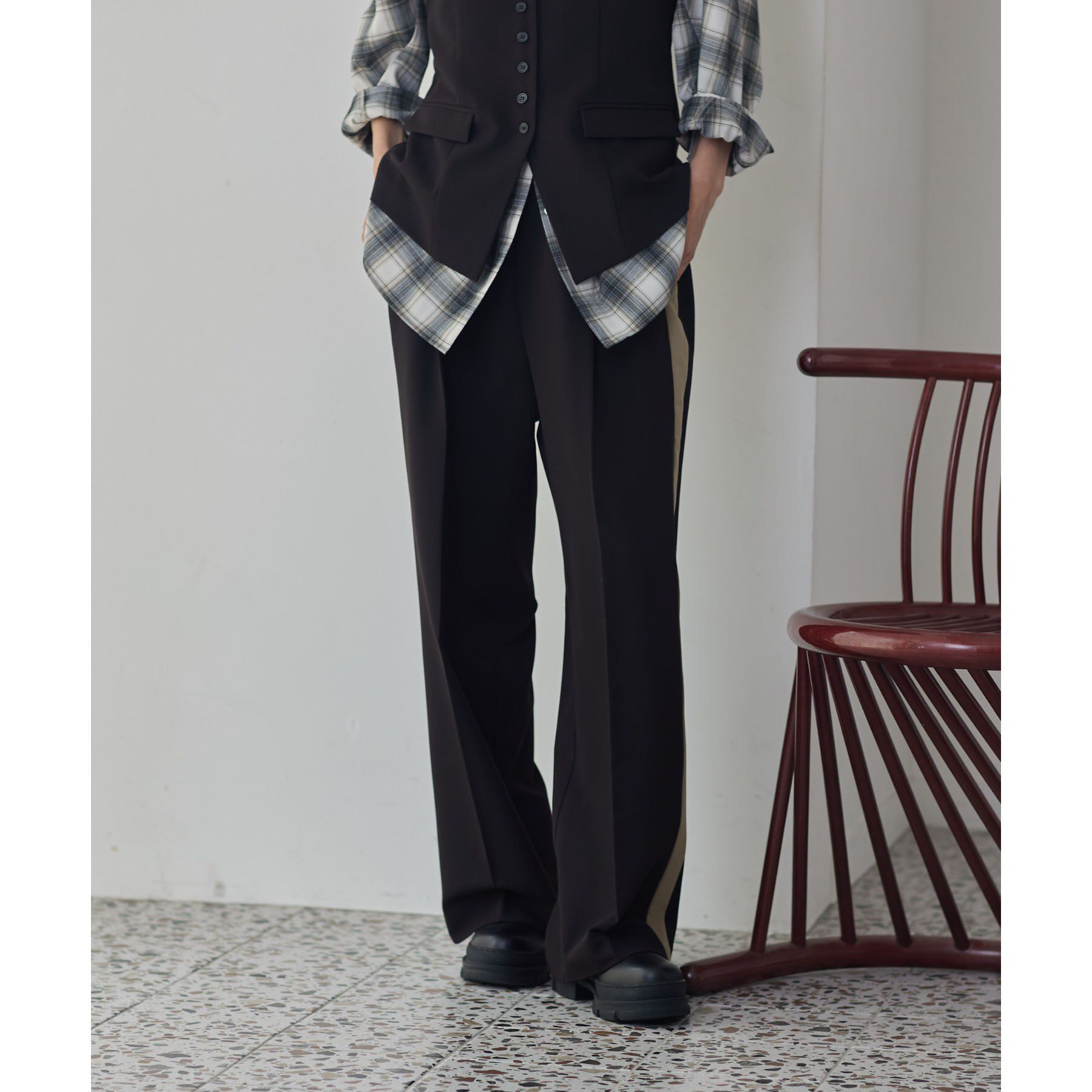 GALLEST「Comfy Slacks｜イージーサイドラインワイドパンツ【LIVE紹介／上枝みどりさん着用／通勤】」|その他|