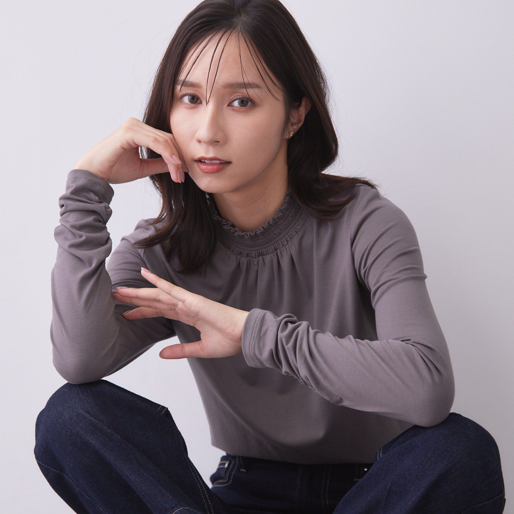 index「【吸湿発熱／S-3L】シャーリングインナー《洗濯機OK／抗菌防臭》」|Tシャツ・カットソー|トープ(054)