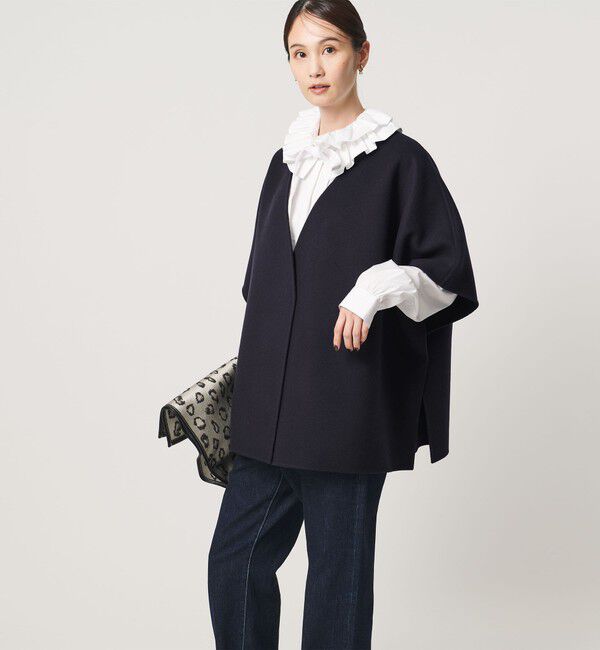 UNITED ARROWS「バイカラー リバー ストールベスト」|その他|NAVY