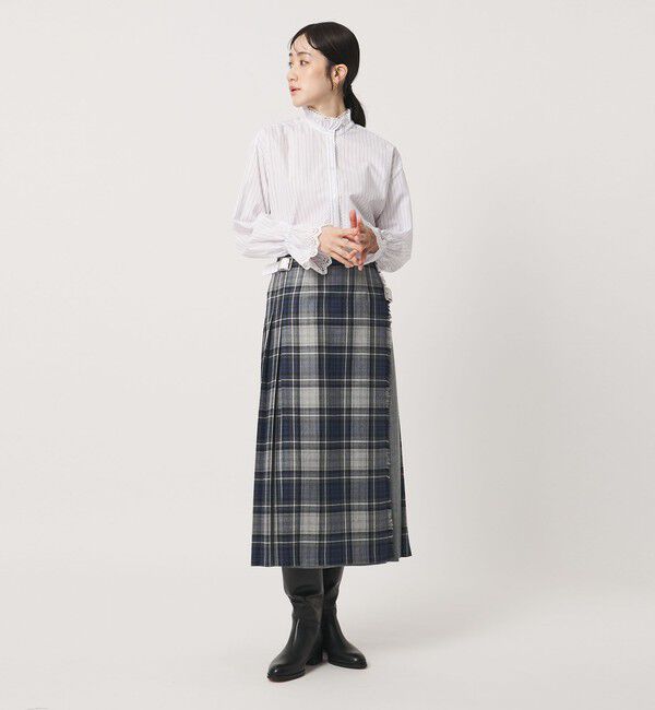 UNITED ARROWS「【別注】＜O'NEIL of DUBLIN＞コンビ チェック プリーツスカート」|スカート|