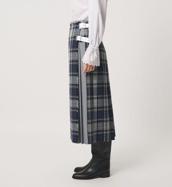 UNITED ARROWS「【別注】＜O'NEIL of DUBLIN＞コンビ チェック プリーツスカート」|スカート|
